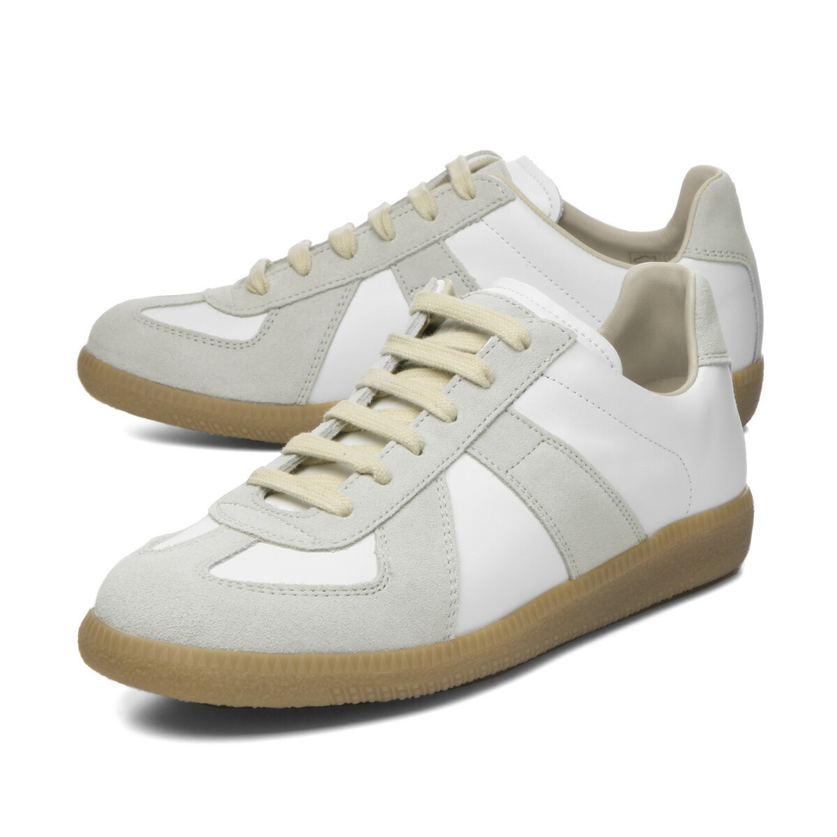 メゾン マルジェラ MAISON MARGIELA ジャーマントレーナースニーカー レディース S58WS0109 P1895 T1016 ライン22  シューズ REPLICA レプリカ OFF WHITE ホワイト | インポートショップ ＤＯＵＢＬＥ