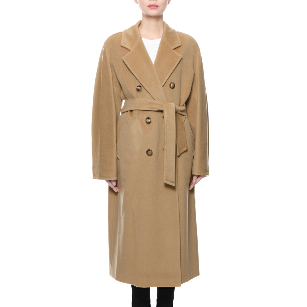 【美品】マックスマーラ　白タグ　アイコンコート　キャメル　ダブル　101801 MaxMara☆最新作 101801 アイコンコート MADAME☆7色・関税込み