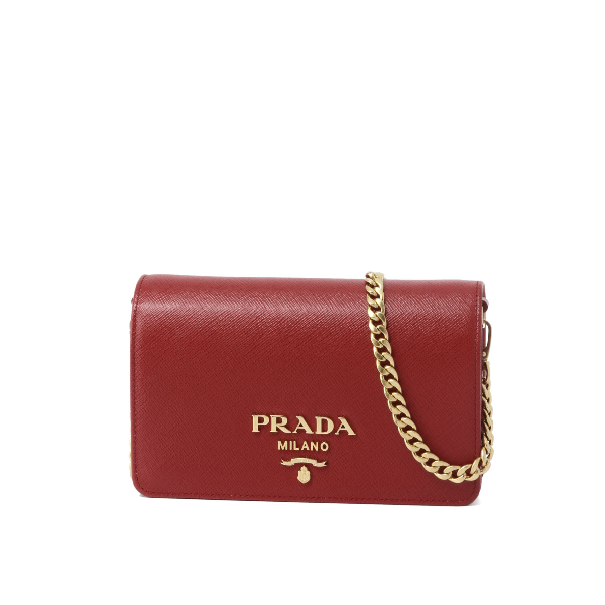 Prada Bag Lady 1bp006 Nzv F068z Shoulder Clutch Fuoco Red Belonging To