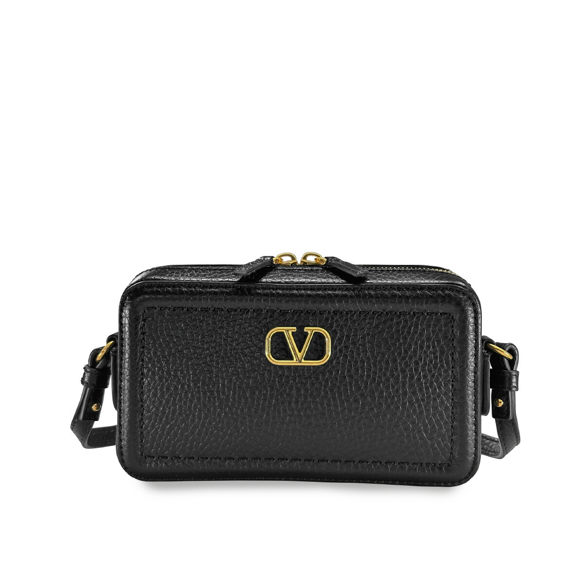 Valentino Garavani ブラックハンドバッグ ヴァレンティノ ガラヴァーニ ブラックデザイナーズバッグ: クロス