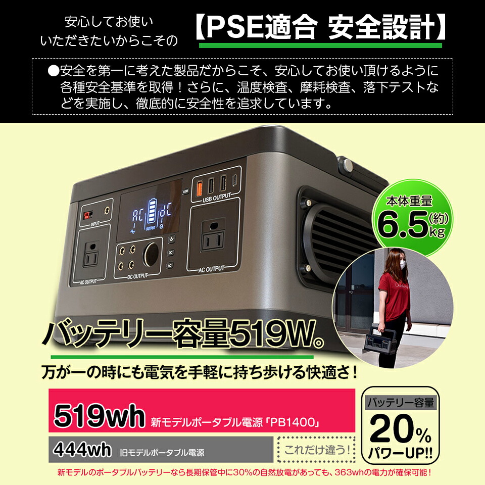 週末限定直輸入♪ 【災害時の備えに】ポータブル電源 500 大容量