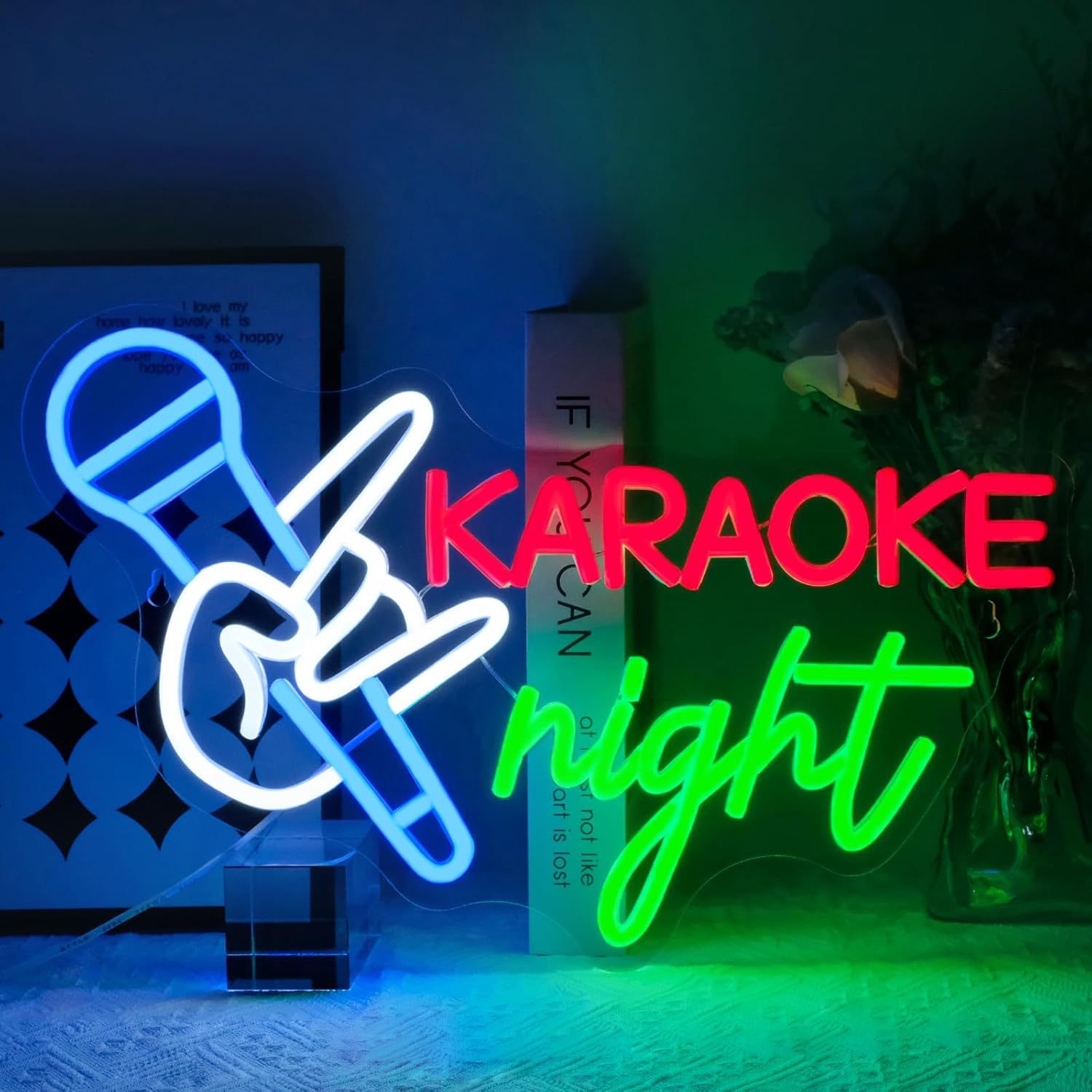 ネオンサイン karaoke 多階段調光可 人気ネオンライト カラオケネオンライトスタジオ看板 掲示板 放送室インテリア ライブバー 居酒屋 喫茶店 カスタムクラブ用サイン パーティー装飾 イベント飾り ネオン管ライト
