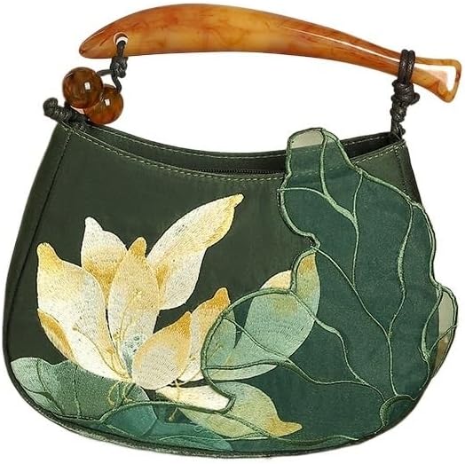 楽天市場】ヴィンテージバッグ 刺繍 花 プチポアン 底鋲付