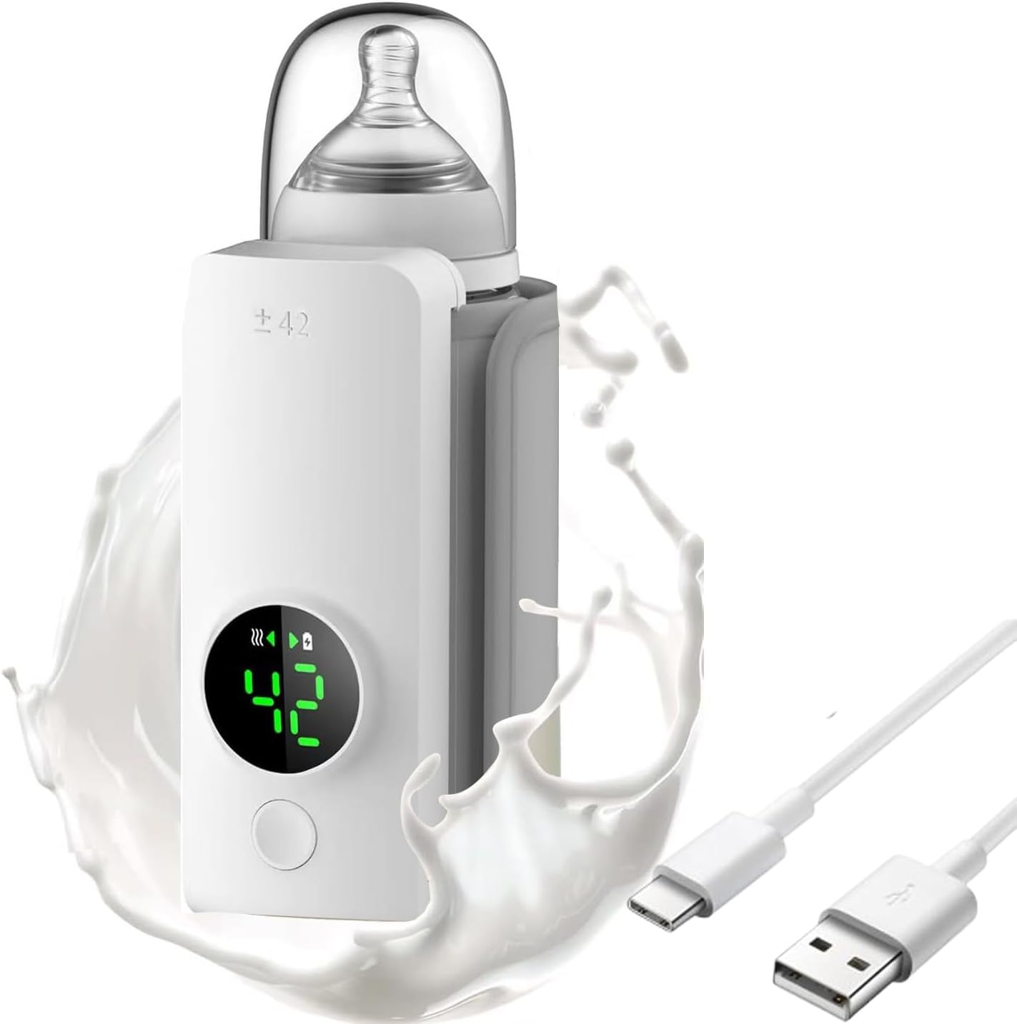 ミルクウォーマー 持ち運び 赤ちゃん usb充電式 ポータブル ミルクウォーマー 哺乳瓶 6段階温度調節 6000mAhバッテリー内蔵 ボトルウォーマー ミルク 加熱 ウォーマー 保温 恒温 温度デジタルディスプレイ 哺乳瓶ポーチ 巻き付け ポータブル 便利 離乳食の保温や調理 調乳