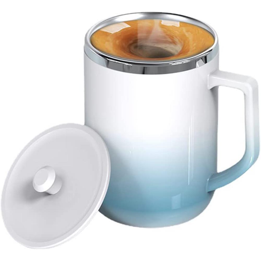 ポータブル冷却カップ 3分で降温 360ml 75-100℃お湯入れ自動磁気撹拌 マグカップ かき混ぜ 自動かくはんマグカップ フタ付き ミキシングカップ 自動磁気攪拌カップ 温度差 自動攪拌 コーヒーカップ 家庭用 ステンレスカップ コーヒー/蜂蜜/粉乳などをかき混ぜます
