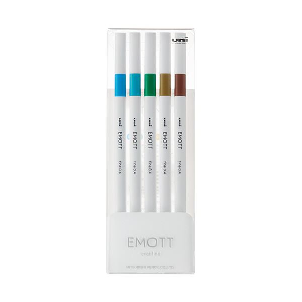 三菱鉛筆 水性サインペン EMOTT5色セット No.4 アイランドカラー PEMSY5C.NO4 1パック 【&times;１０セット】 【お徳用 まとめ買い お買い得 業務用 割引 セット販売】 日用品雑貨・文房具・手芸 文房具・事務用品 文具 オフィス用品 文房具 事務用品 ペン・万年筆｜創業40周年　世田谷インテリア