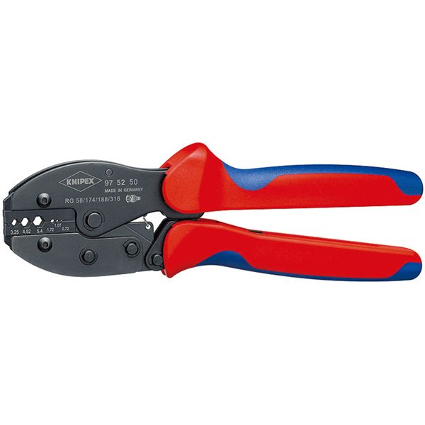 KNIPEX クニペックス 圧着ペンチ コンフォート 全長220mm パック入 9752-50SB 工事 DIY 工具 ペンチ 圧着ペンチ