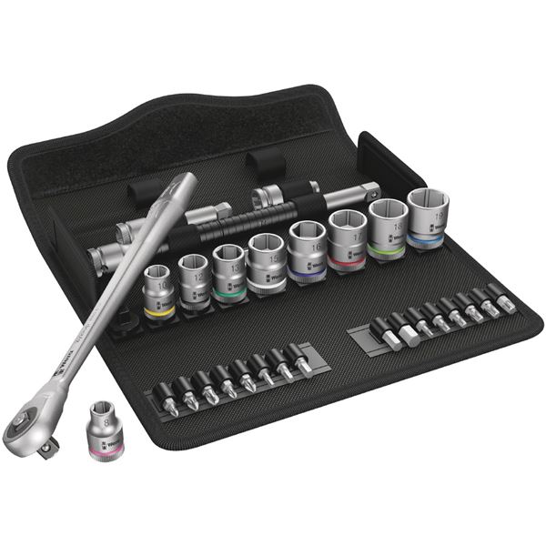 WERA ヴェラ 差込角3 / 8DR 29点組 ZYKLOP ソケットレンチ セット スリムデザイナタイプ 004047 工具 ツール DIY 作業工具 レンチ 工事 DIY 工具 工具セット