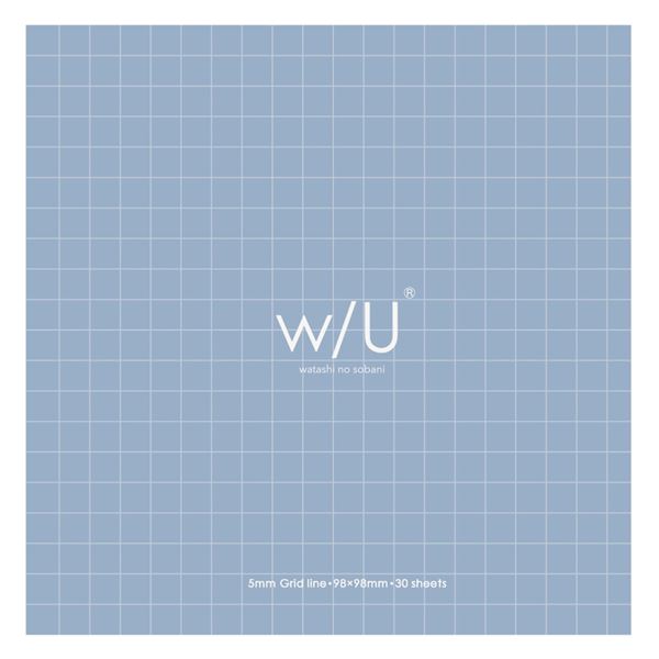 w / U ノート付箋 スクエア パウダーブルー WU-FSTN-S-B 【×10セット】 【 セット販売 まとめ買い 割引 オフィス 文房具 文具 業務用 オフィス用品 】 文具 オフィス用品 付箋紙 ポストイット