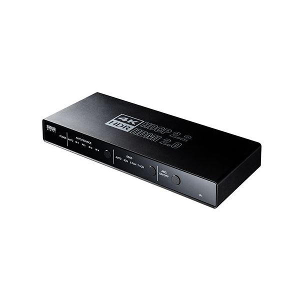 サンワダイレクトHDMI切替器(4K / 60Hz HDR対応 4入力1出力 光デジタル 同軸デジタル端子 ARC) 400-SW0331個パソコン 分配器 切替器
