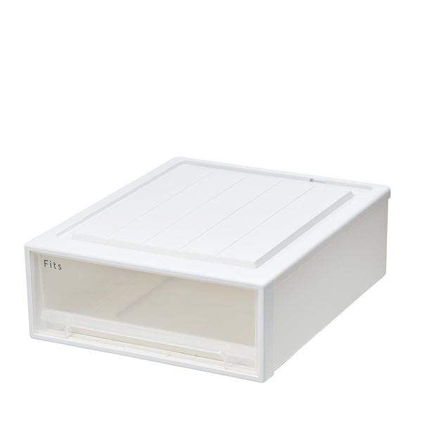 天馬 Fits フィッツケースクローゼット 幅44×奥行53×高さ18cm ホワイトクリア 53-44S 収納用品