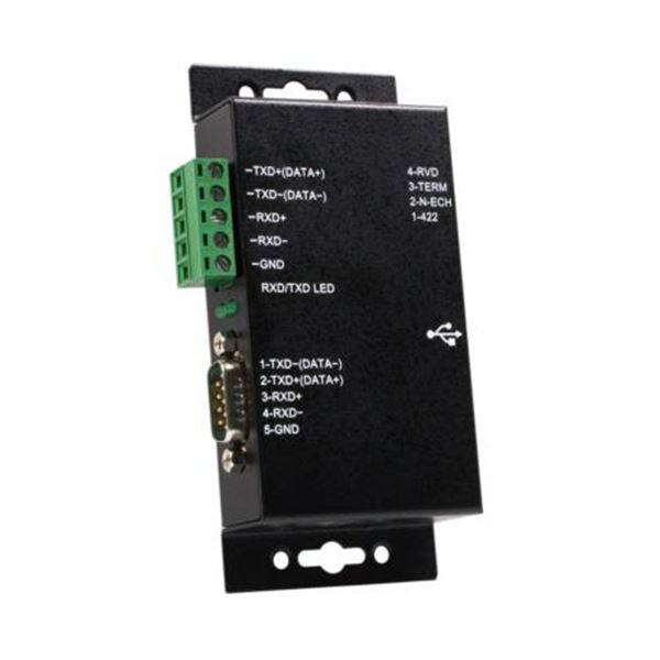 StarTech.com 産業用USB-1ポートRS422 / RS485シリアル変換絶縁型アダプタ ブラック ICUSB422IS1個