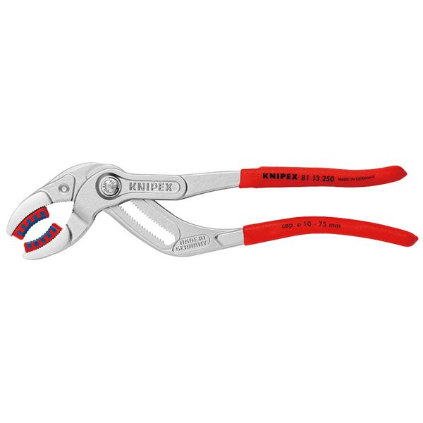 KNIPEX クニペックス 導管ペンチ プラスチックアゴ付 上滑り打ち切り可塑性物質上塗り 全長250粍 8113-250 手道具 物の具