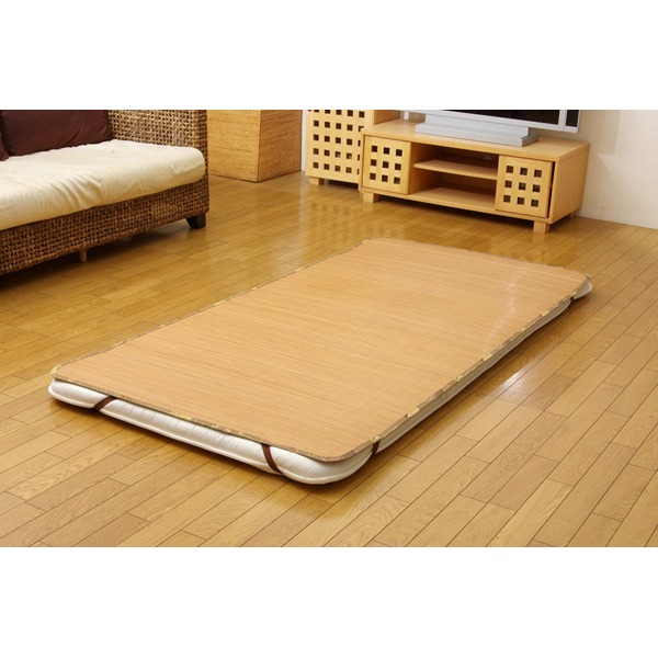 敷きパッド 寝具 ダブル 約140×200cm ブラウン 4方ゴムバンド付 耐久性 竹シーツ ひんやり竹 敷パッド ベッドルーム 生活雑貨 (ﾒｰｶｰ名:福岡県 ｲｹﾋｺ） 寝具 カバー 敷布団カバー