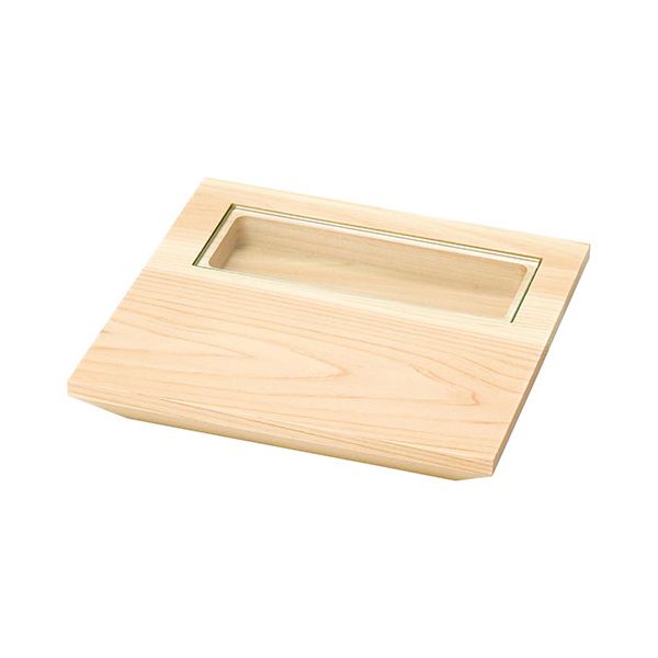 ヤマコー 用美 オフィス 業務用 桧 ・ 硝子窓付料理皿(正角)中 yamaco30287 キッチン 食器 食器