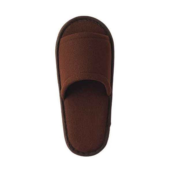 TANOSEE タノシー（大塚商会) ソフトニットスリッパ 子ども用 ブラウン 1セット（50足：5足×10パック） スリッパ