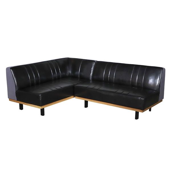 UP328 PULLEY LDSOFASET 長いす L長いす BK 黒いこと 精神的な統合品【代引不可】 ソファ・ソファベッド-ソファ-インテリア・寝具・収納