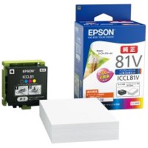 EPSON（エプソン） モバイルインク ICCL81V 4色+用紙セット PC プリンター インク インクカートリッジ トナー インク カートリッジ エプソン(EPSON)用