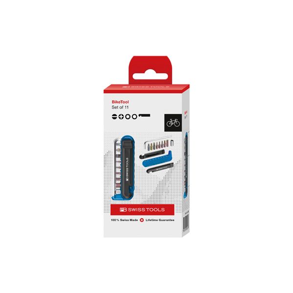 PB SWISS TOOLS ピービースイスツールズ 13点組 自転車用マルチツール バイクツールセット ブルー ペーパーボックス入 470.BLUECBB 工事 DIY 工具 作業 建築