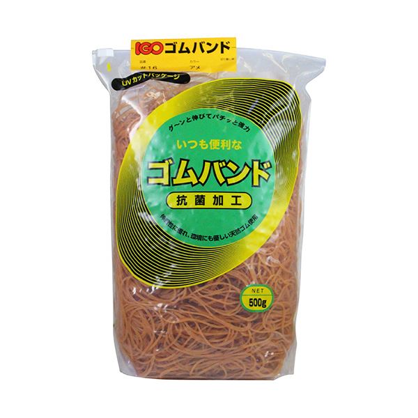 アイジーオー ゴムバンド #16 アメ色500g #16-A-M 1袋【×3セット】 【 セット販売 まとめ買い 割引 オフィス 文房具 文具 業務用 オフィス用品 】 文具 オフィス用品 輪ゴム 4,416円
