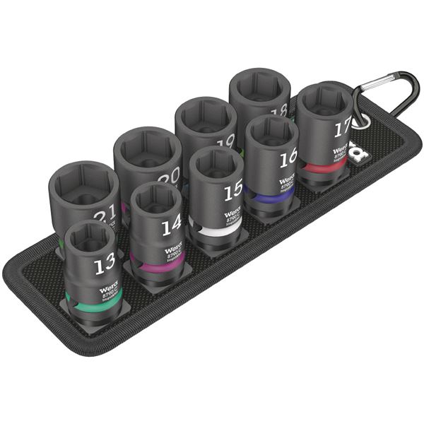 WERA ヴェラ 差込角1/2SQ 9個組 HEX 差しひびきソケット 仕掛ける 保持者付き添い人 004580 手道具 手道具 DIY 御役目手道具 御先棒