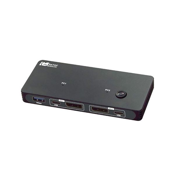 ラトックシステム 8K30Hz対応 DisplayPortパソコン切替器 RS-260DP-8Kパソコン 分配器 切替器