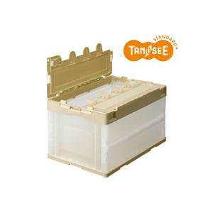 TANOSEE タノシー（大塚商会) 折りたたみコンテナ 75L 透明 フタ付 10台 【 セット販売 まとめ買い 割引 】