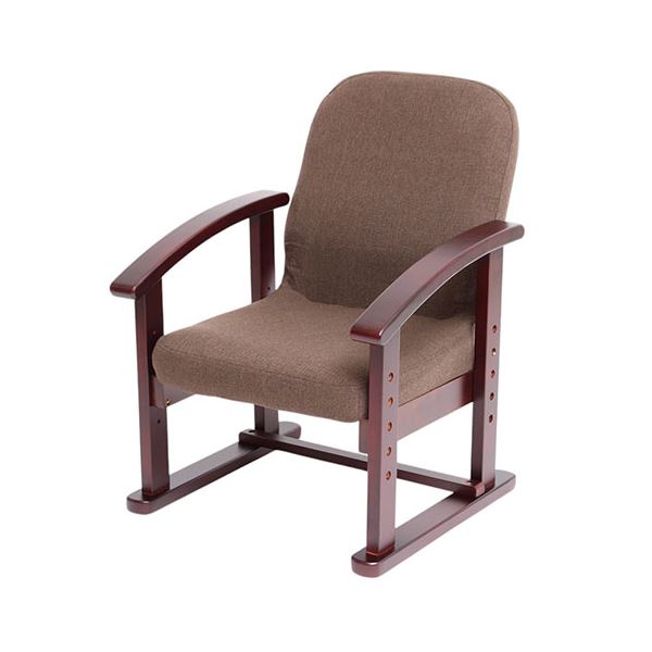 谷村実業 立ち座りらくらく座椅子 ハイタイプ リクライニング ブラウン TAN-101H-BR インテリア 家具 座椅子