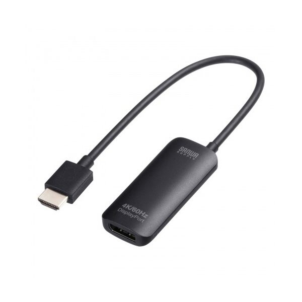 サンワサプライ HDMI-DisplayPortうつり変わりアダプター（4K / 60サイクル） AD-固定ディスク31DP 1個 マイコン  有線テレビ 有線テレビ押しかぶせる ケーブル-PCアクセサリー-その他