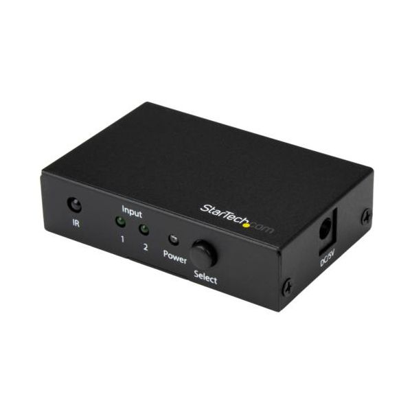 StarTech.com 2入力1出力対応 HDMIディスプレイ切替器セレクター ブラック VS221HD20 1台パソコン 分配器 切替器