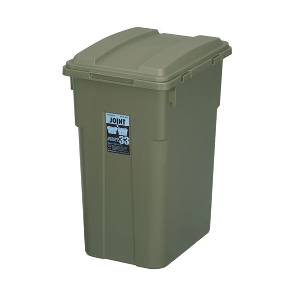 新輝合成TONBO 連結カラー分別ペール 33L カーキグリーン 02070-5 1台 【×5セット】 【 セット販売 まとめ買い 割引 】 ゴミ箱　ダストボックス