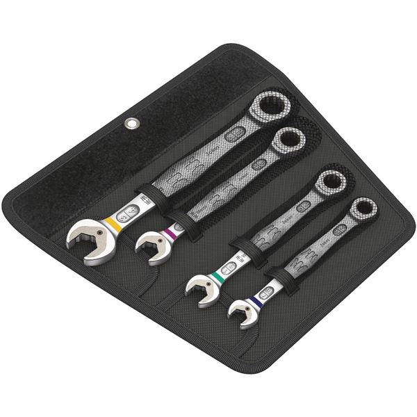 WERA ヴェラ 4本組 ラチェット式 コンビネーションレンチ セット インチサイズ 収納ポーチ付 073295 工具 ツール DIY レンチ 工事 DIY 工具 スパナ