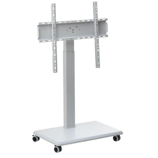 昇降ハンドル付きテレビスタンド 【ホワイト】 組立品