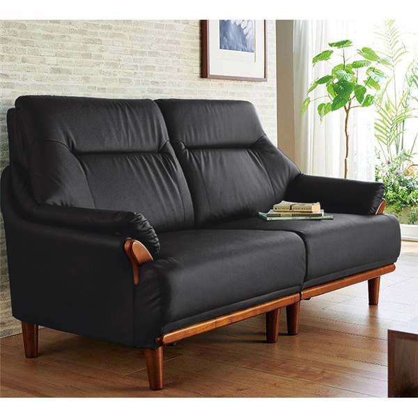 ソファーベッド　ダークブラウン 2人掛け　合成皮革 ソファーベッド ダークブラウン 2人掛け 合成皮革 ソファーベッド
