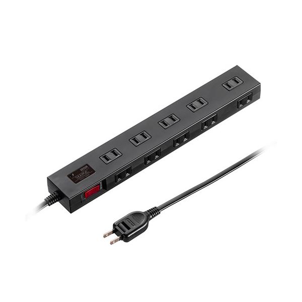 サンワサプライ 雷ガードタップ 5m ブラック TAP-SP2110N-5BKパソコン 電源タップ タップ