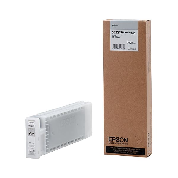 EPSON エプソン インクカートリッジ グレー 700ml SC3GY70 1個 PC プリンター インク インクカートリッジ トナー 交換インク カートリッジ