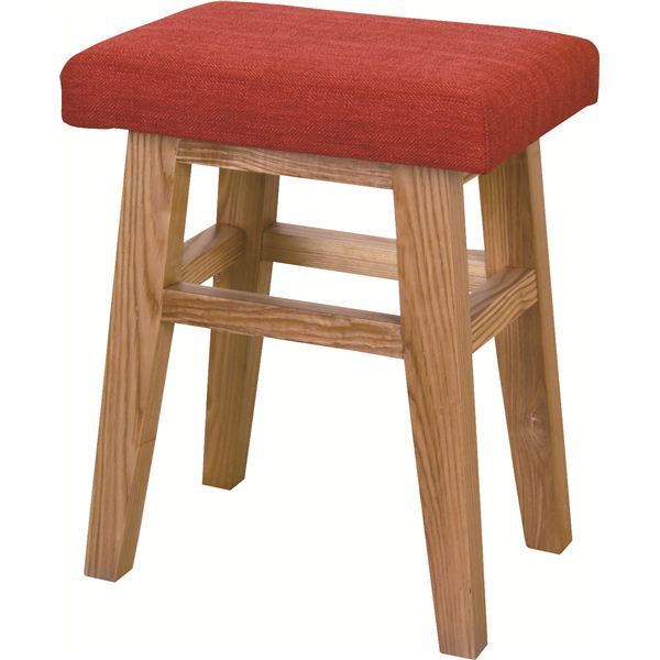 スツール オットマン 幅36cm レッド 木製 バンビ リビング ダイニング インテリア家具 プレゼント インテリア 家具 椅子 スツール ベンチ