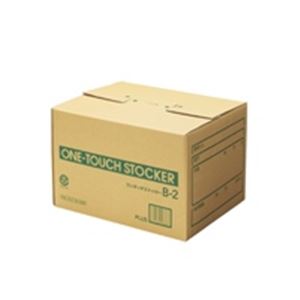 【足し加える 事務備品 PLUS 文具 執務室備品 文具】 ワンタッチストッカー B2 DN-122 10個 日備品雑貨・文房具・手芸 文房具・事務備品 文具 執務室備品 文房具 事務備品 整理保存用具・整理保存用具 クリアケース・クリアファイル