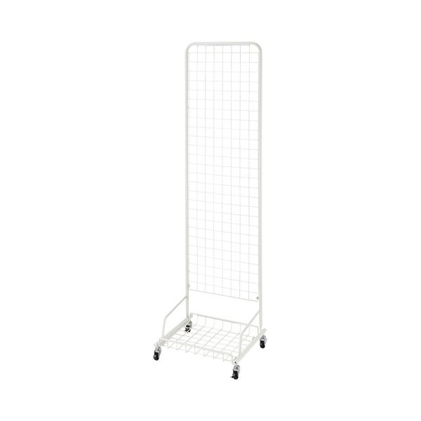 店研創意 ストア ・ エキスプレススキマ型ワゴン 白 W445×H1595mm 1台 インテリア 家具 収納家具 コレクションラック ディスプレイラック