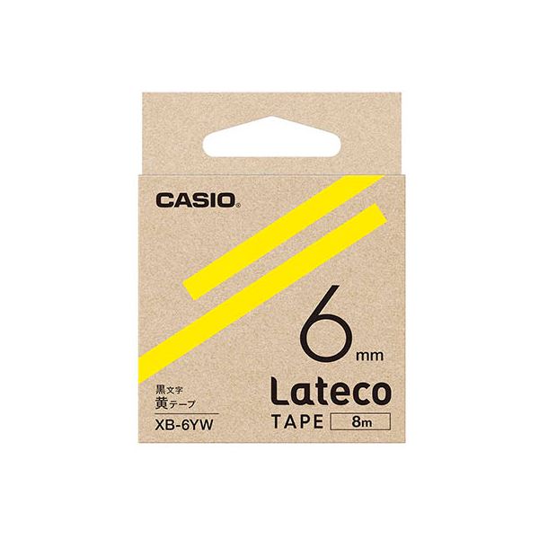 【5個セット】 CASIO カシオ計算機 Lateco 詰め替え用テープ 6mm 黄テープ 黒文字 XB-6YWX5 【 セット販売 まとめ買い 割引 オフィス 文房具 文具 業務用 オフィス用品 】 文具 オフィス用品 ラベルシール プリンタ