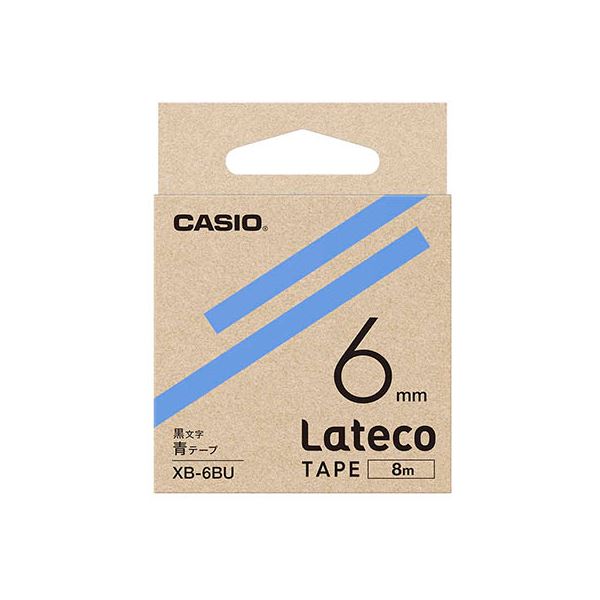 【5個セット】 CASIO カシオ計算機 Lateco 詰め替え用テープ 6mm 青テープ 黒文字 XB-6BUX5 【 セット販売 まとめ買い 割引 オフィス 文房具 文具 業務用 オフィス用品 】 文具 オフィス用品 ラベルシール プリンタ