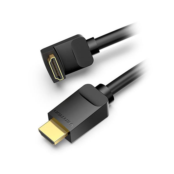【5本セット】 VENTION HDMI 直角ケーブル 下向き 1m ブラック AA-9538X5 【 セット販売 まとめ買い 割引 】 パソコン ケーブル ケーブルカバー