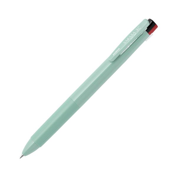ゼブラ3色ジェルボールペン サラサクリップ3C 0.4mm （軸色：モスグリーン） J3JS5-MOG 1セット（10本） 文具 オフィス用品 ペン ボールペン