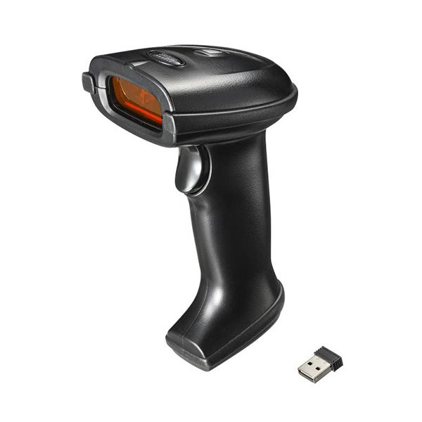 サンワサプライ2.4Gワイヤレス1次元バーコードリーダー ブラック BCR-WL1D1BK 1台パソコン バーコードリーダー