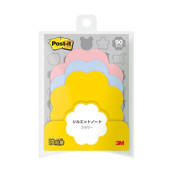 【10個セット】3M スリーエム Post-it ポストイット シルエットノート 強粘着 フラワー 3M-SSS-FLRX10 【 セット販売 まとめ買い 割引 オフィス 文房具 文具 業務用 オフィス用品 】 文具 オフィス用品 付箋紙 ポストイット