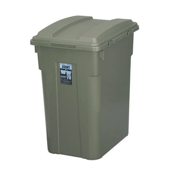 新輝合成TONBO 連結カラー分別ペール 70L カーキグリーン 02066-8 1台 ゴミ箱　ダストボックス