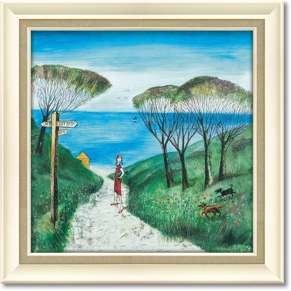 ユーパワー ジョー ・ ラム Gel加工 アートフレーム 「ビーチ パス」 インテリア 絵画