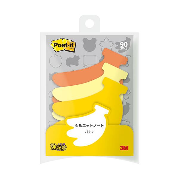 【10個セット】3M スリーエム Post-it ポストイット シルエットノート 強粘着 バナナ 3M-SSS-BAX10 【 セット販売 まとめ買い 割引 オフィス 文房具 文具 業務用 オフィス用品 】 文具 オフィス用品 付箋紙 ポストイット