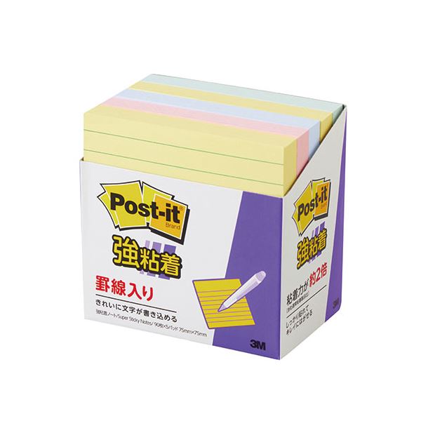 【5個セット】3M スリーエム Post-it ポストイット 強粘着ノート 罫線入 パステルカラー混色 3M-630-5SSAPX5 【 セット販売 まとめ買い 割引 オフィス 文房具 文具 業務用 オフィス用品 】 文具 オフィス用品 付箋紙 ポストイット 6,939円