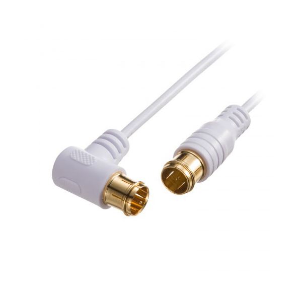 【5本セット】 サンワサプライ アンテナケーブル ごく細 S2.5C-FB 片側L字 2m KM-AT26-20WX5 【 セット販売 まとめ買い 割引 】 パソコン ケーブル ケーブルカバー